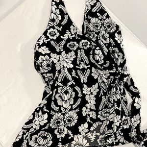 White House Black Market Large Floral Halter Top